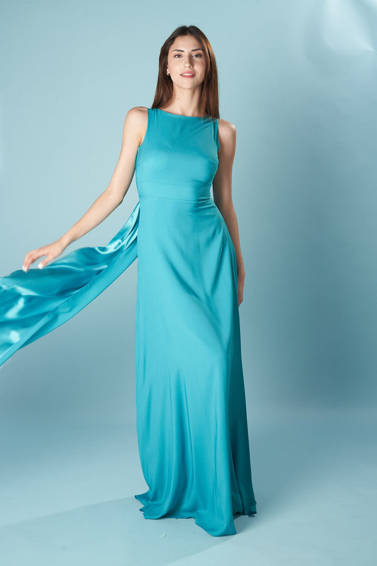 Vestido largo Laredo de hombros descubiertos