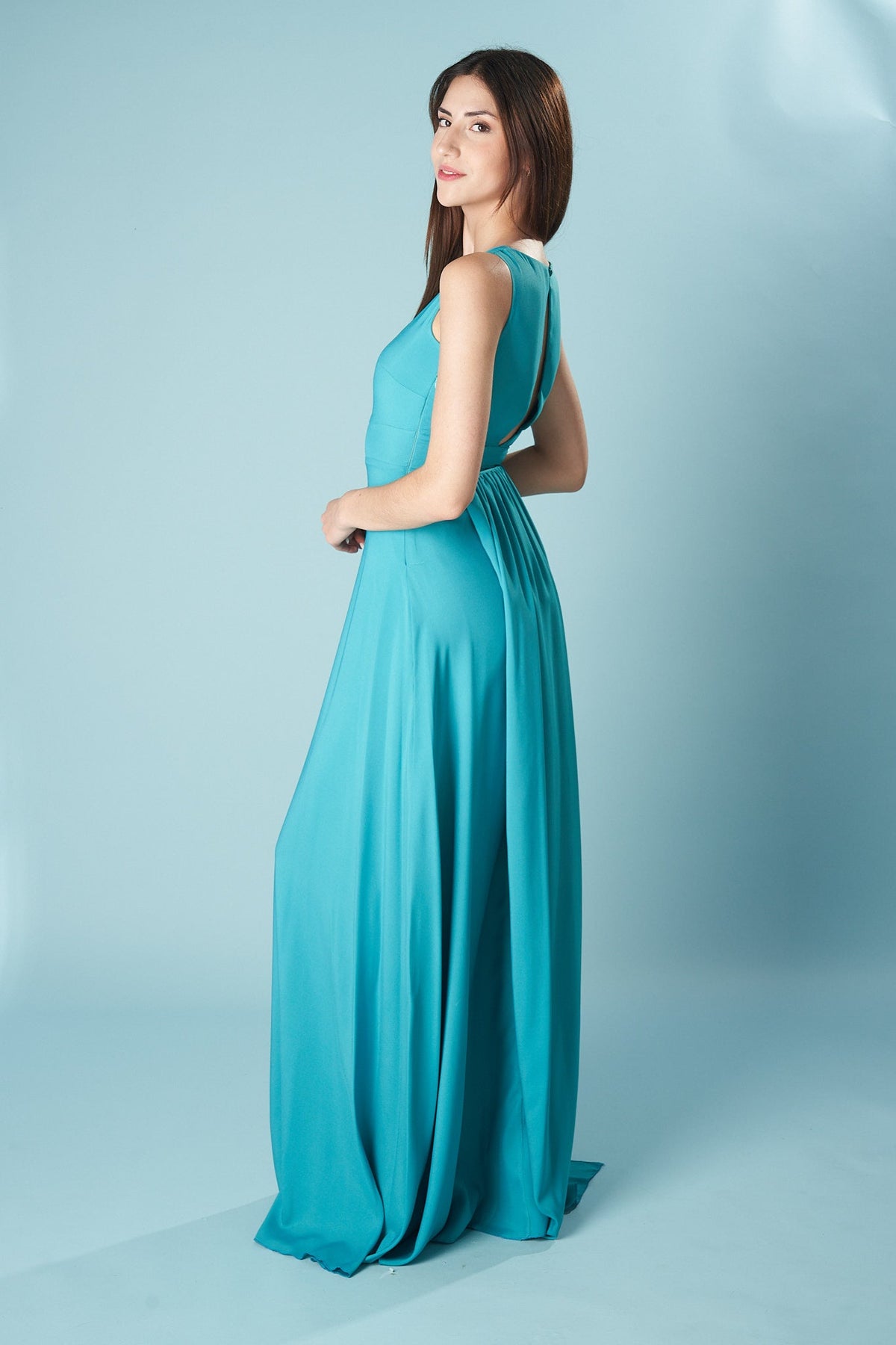 Vestido largo Laredo de hombros descubiertos