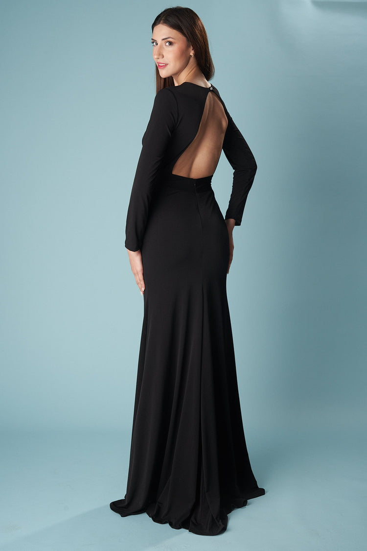 Vestido largo Verona de manga larga