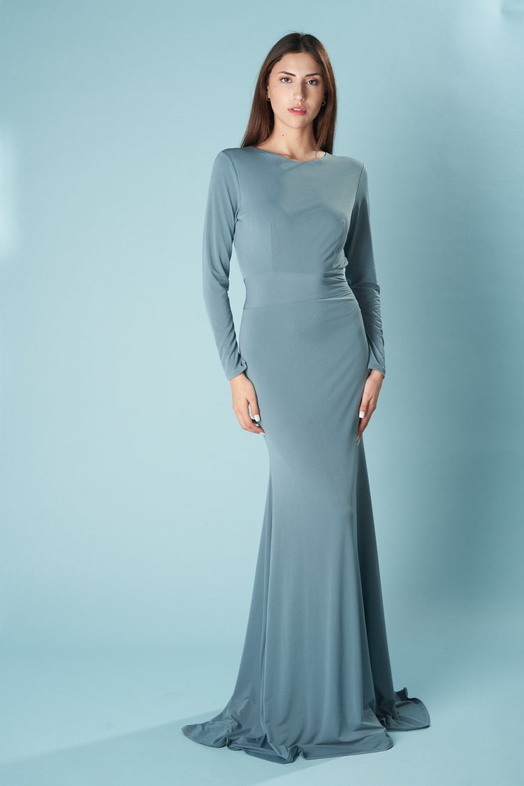 Vestido largo Verona de manga larga