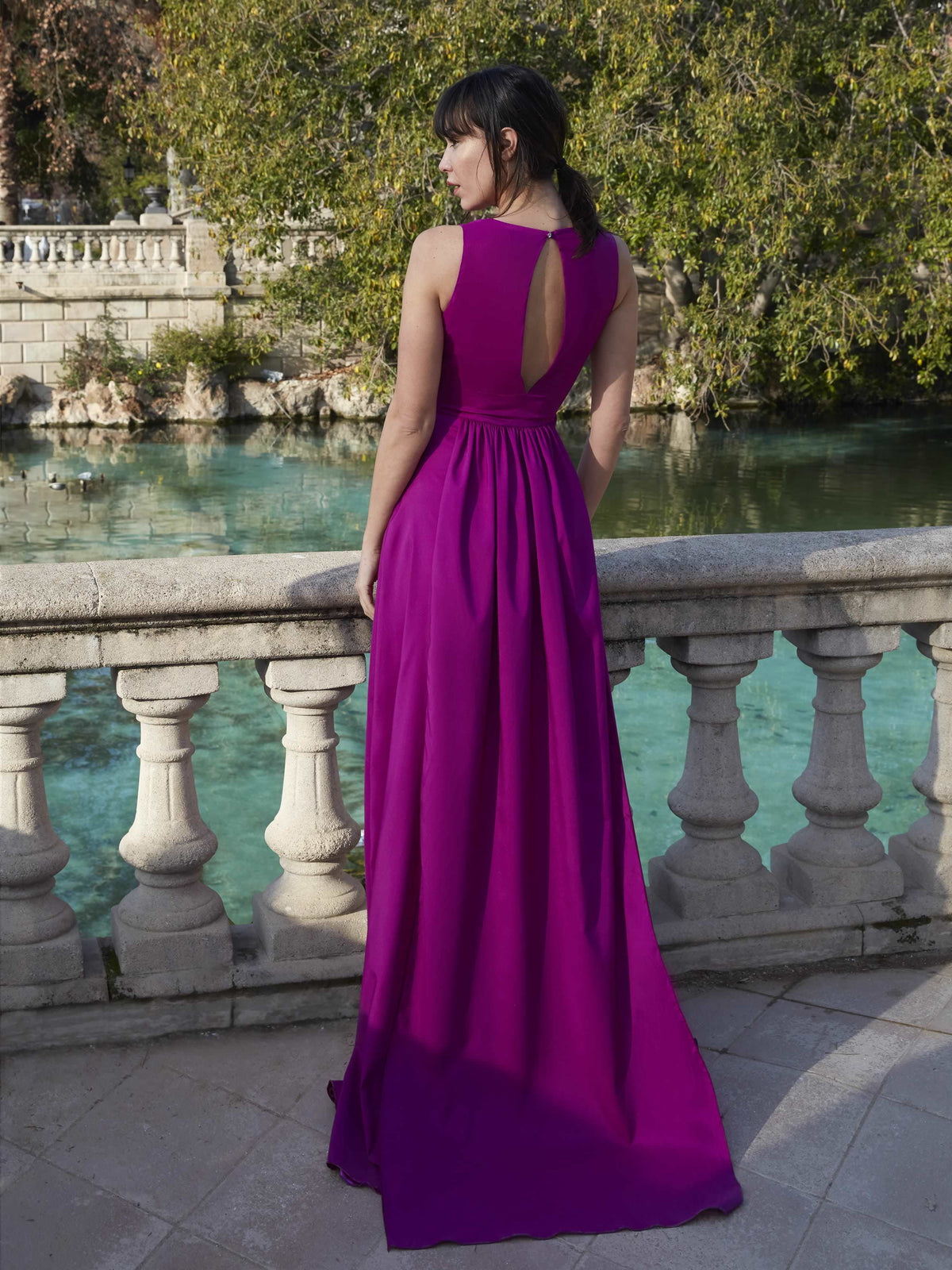 Vestido largo Laredo de hombros descubiertos