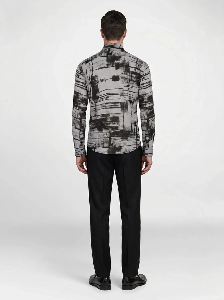 Geometric Harmony Linen Shirt